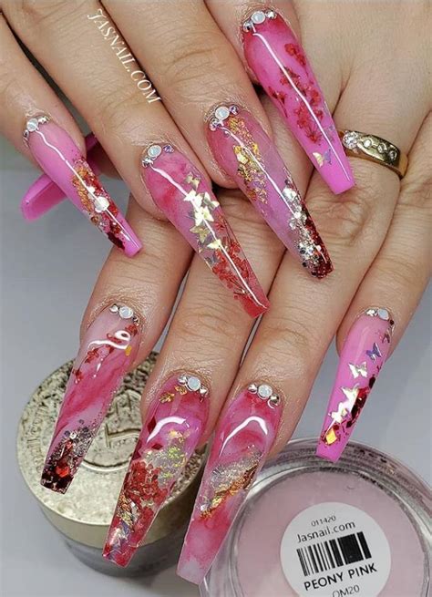 24 Hot Acrylic Pink Coffin Nails Design For Valentine Amp 39 S Nails Latest Fashion Trends For Woman