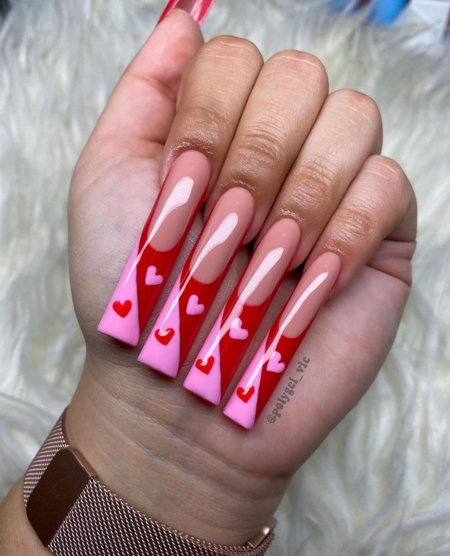 29 Acrylic Valentine S Day Nails Valentine S Day Nails February