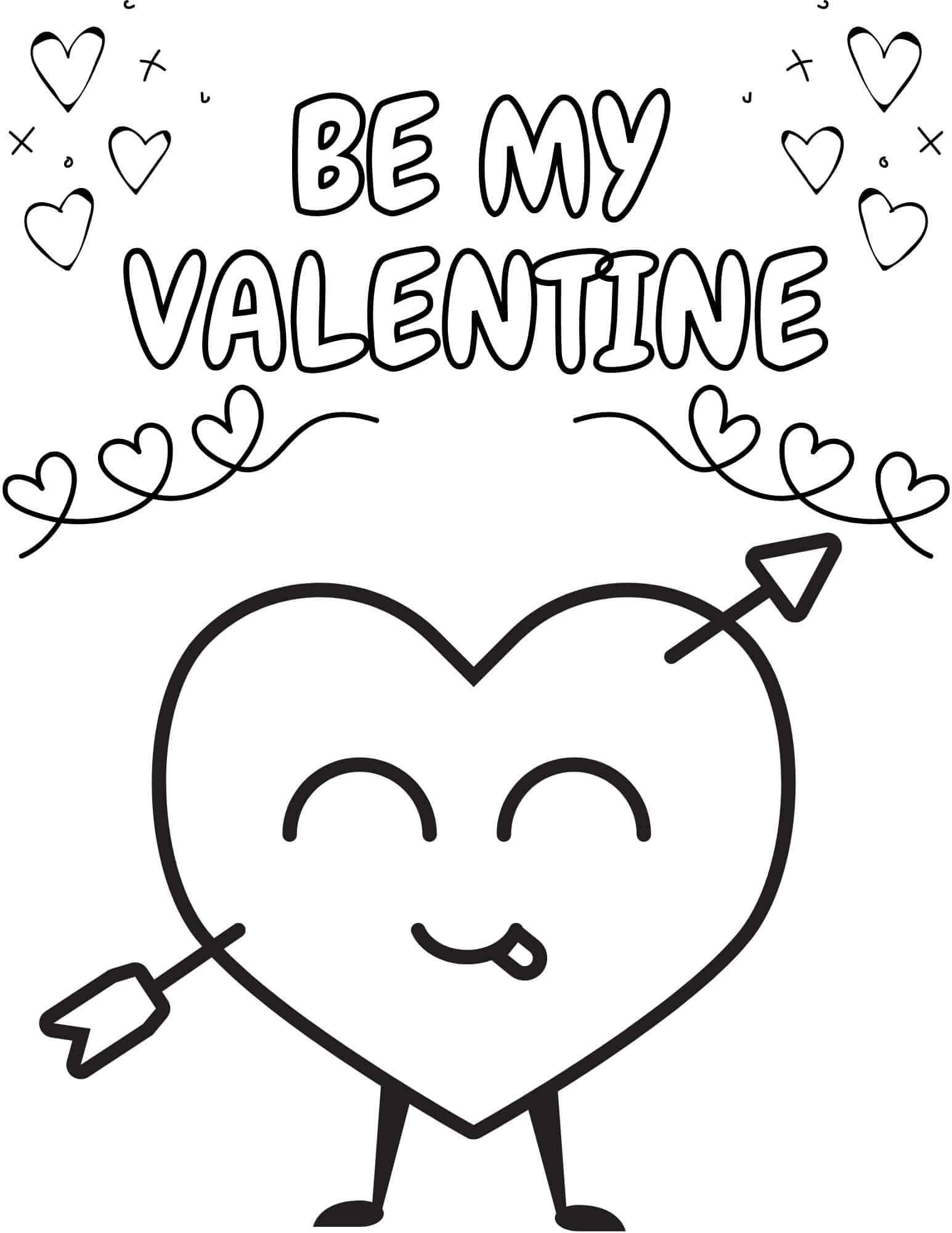 3 Simple Valentine’s Day Coloring Templates