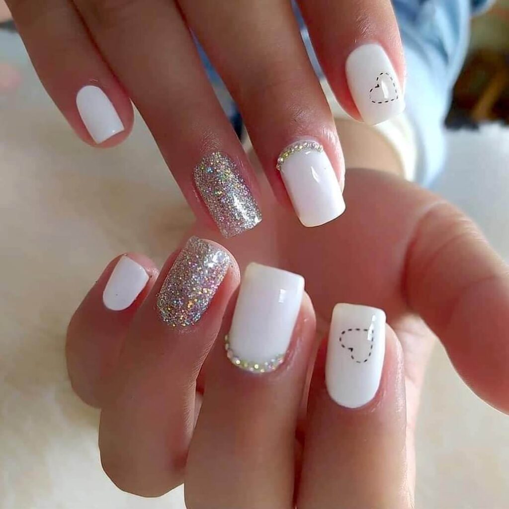 30 Great Valentine S Day Nail Art Ideas Ideasdonuts Bling Acrylic