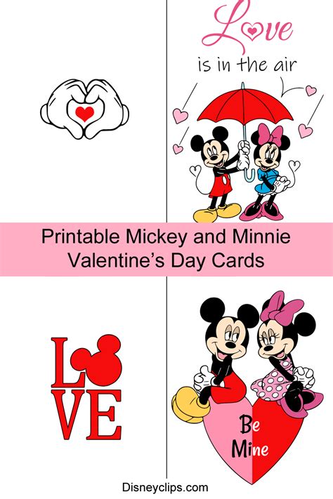 5 Sweet Mickey Mouse Valentine Card Designs