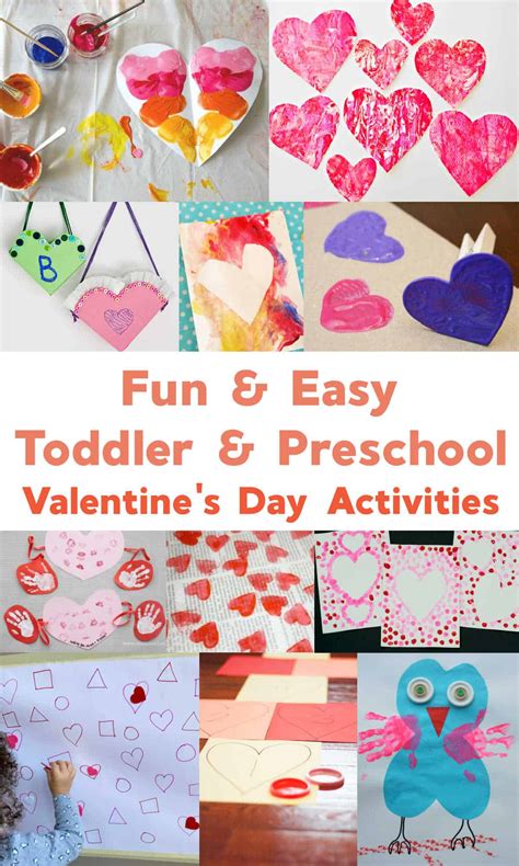 50 Easy Valentine S Day Activities For Toddlers Preschool Emma Owl