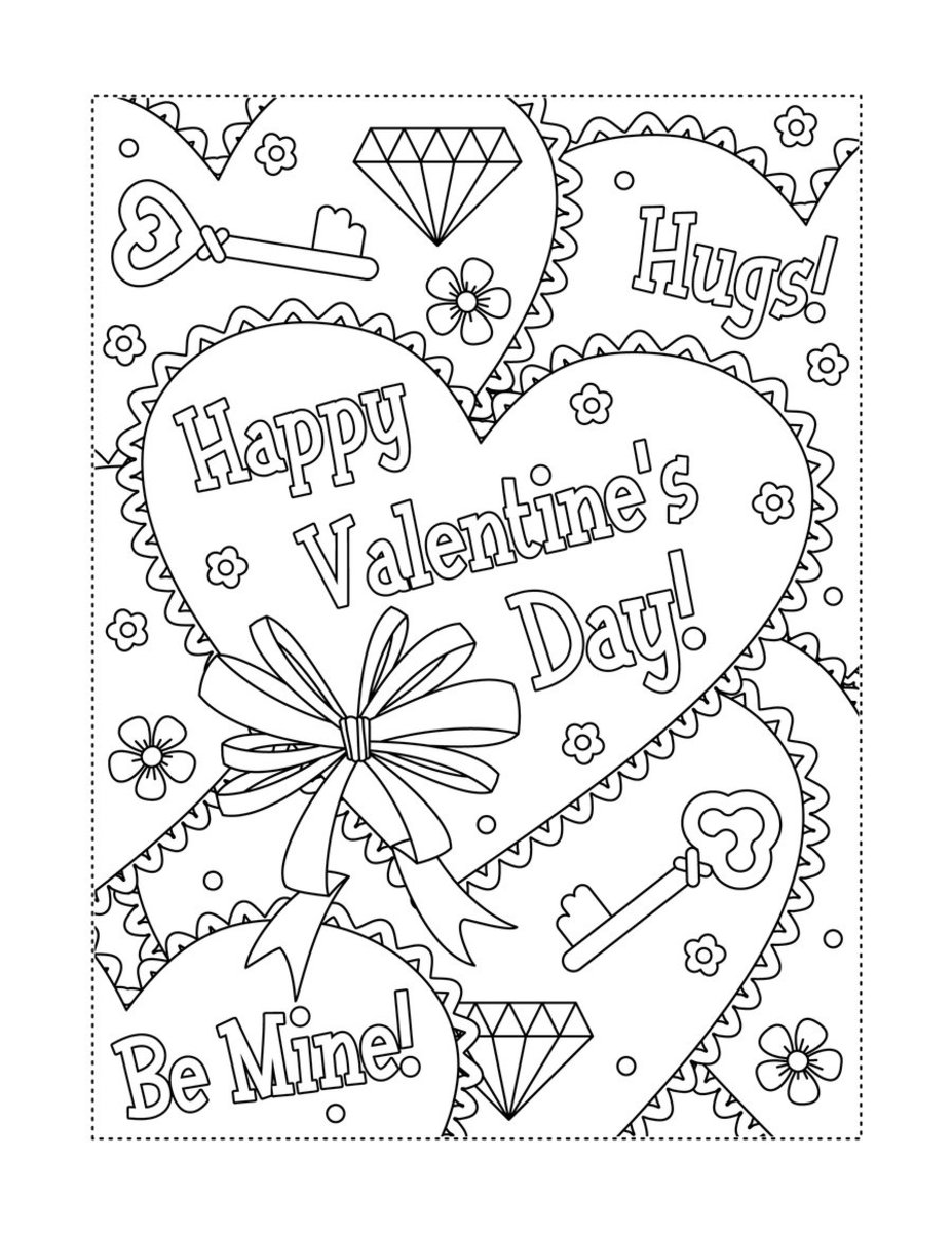 8 Adorable Valentine’s Day Coloring Pages For Adults