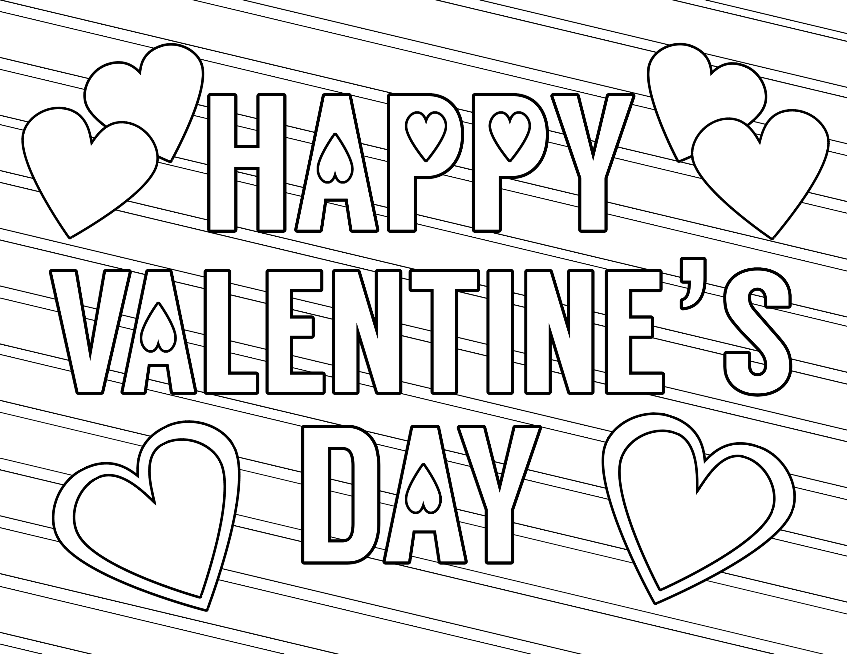 8 Easy Valentine Coloring Templates For Beginners