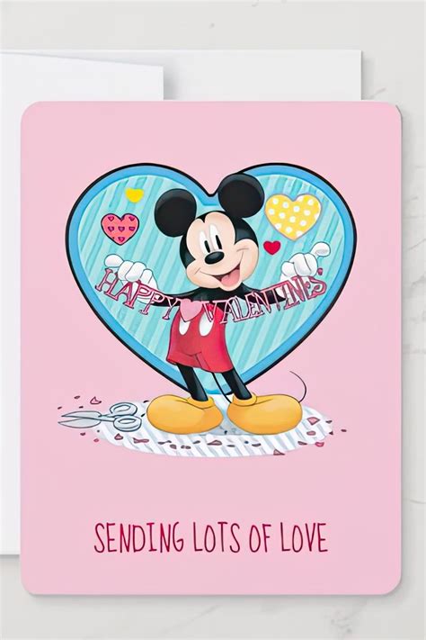 9 Mickey And Minnie Valentine’s Card Designs