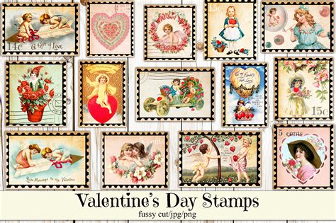 9 Vintage Valentine’s Day Stamp Designs