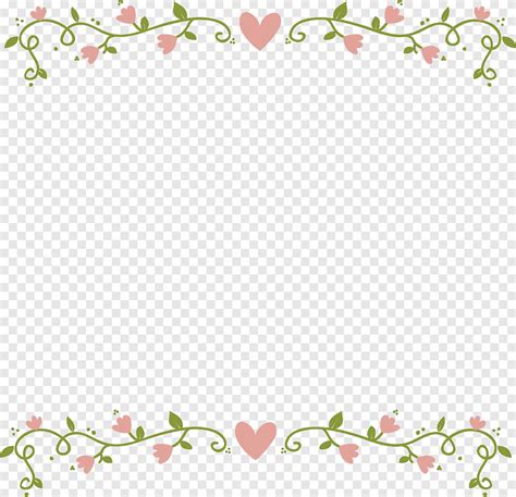 A Collection Of Hearts And Flowers Illustrations And Borders In Vector