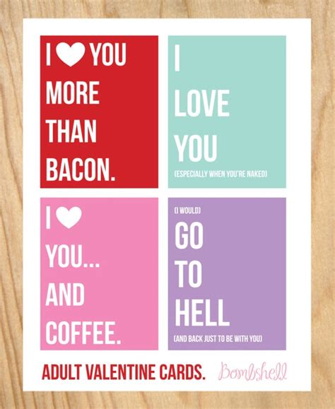 Adult Humor Valentine Cards Printable Digital File