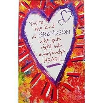 Amazon Com Greeting Card Valentine S Day For A Special Grandson On