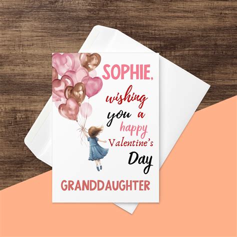 Amazon Com Happy Valentine S Day Greeting Card For Granddaughter