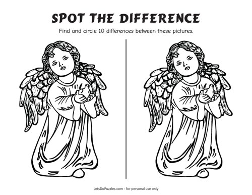 Angel Spot The Difference