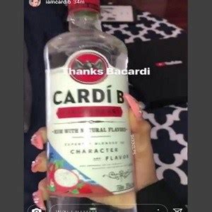 Cardi B Finally Gets Her Own Bacardi Bottle And She Shouts Them Out On