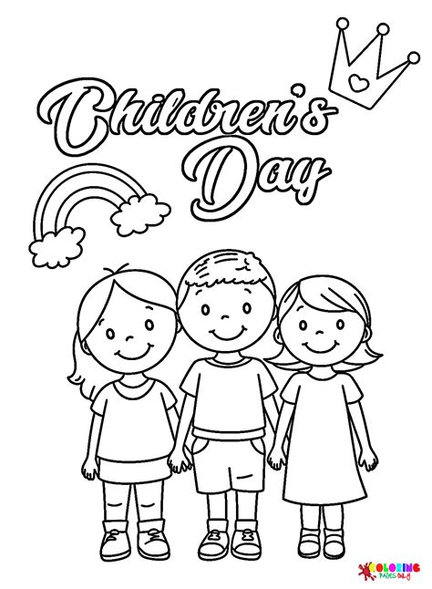 Children Day Color Sheets Coloring Page Free Printable Coloring Pages