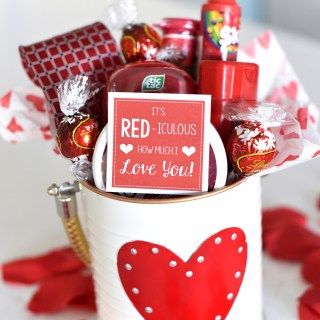 Cute Valentine Amp 39 S Day Gift Idea Red Iculous Basket