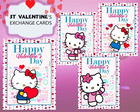 Day Hello With Valentines Kitty Valentine Day Cards Hello Kitty