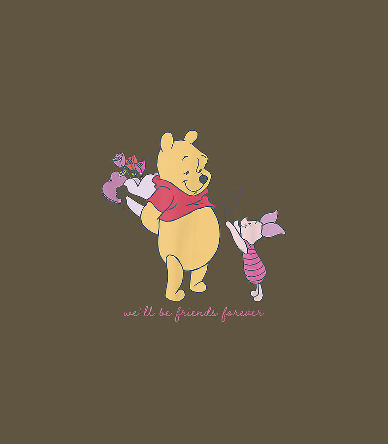 Disney Winnie The Pooh Valentines Day Friends Forever Digital Art By