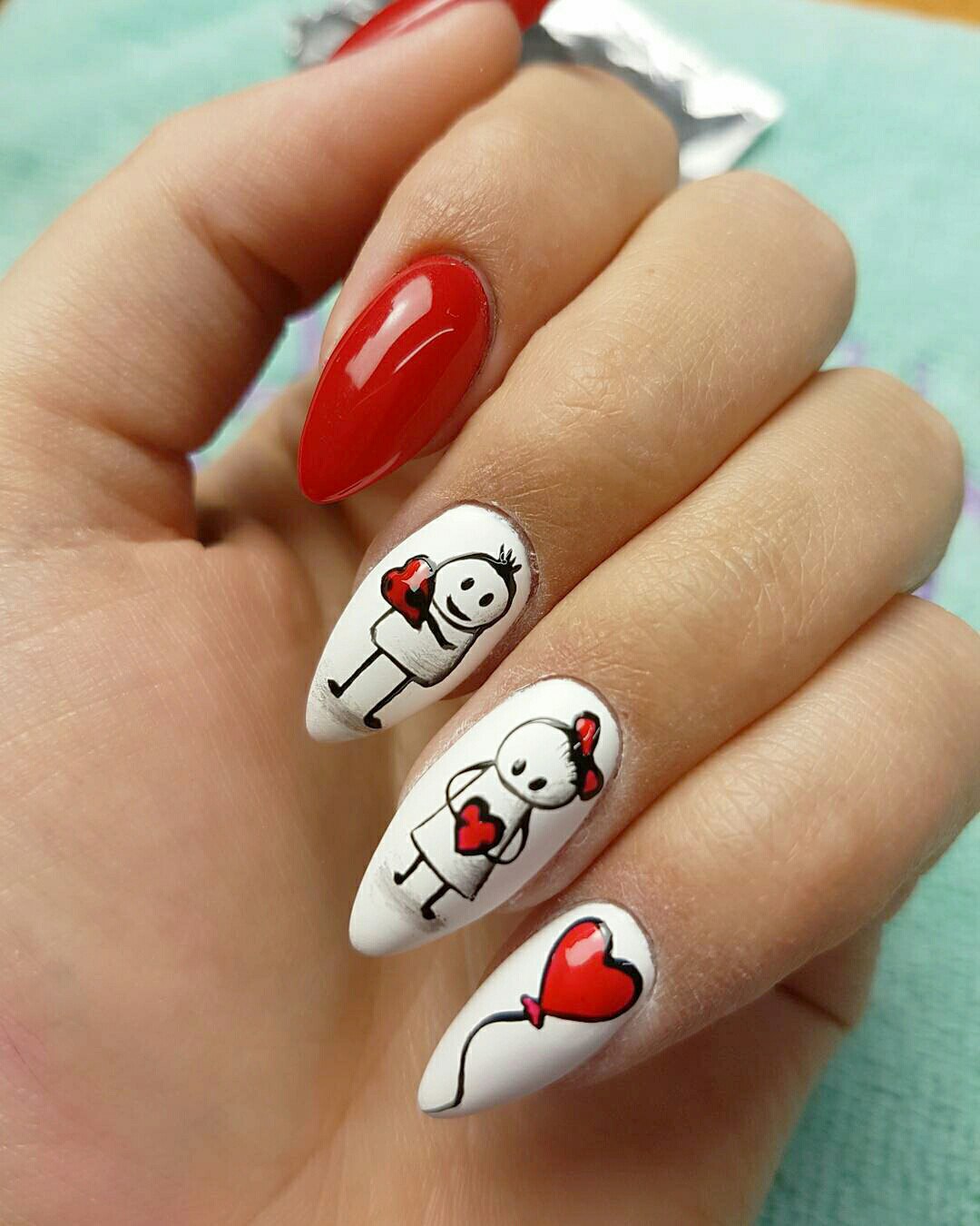 Easy Almond Valentine’s Nail Ideas And Tips