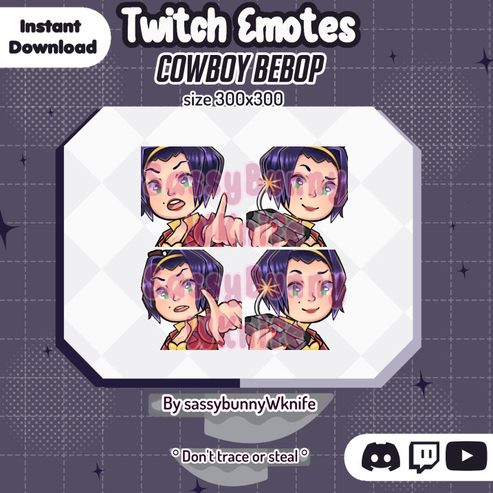 Faye Valentine As Ashe Emotes Overwatch 2 Cowboy Bebop Twitch