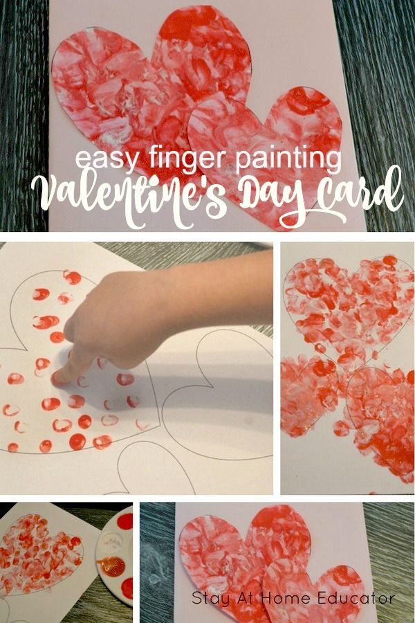 Finger Painting Valentine Painting Ideas For Toddlers