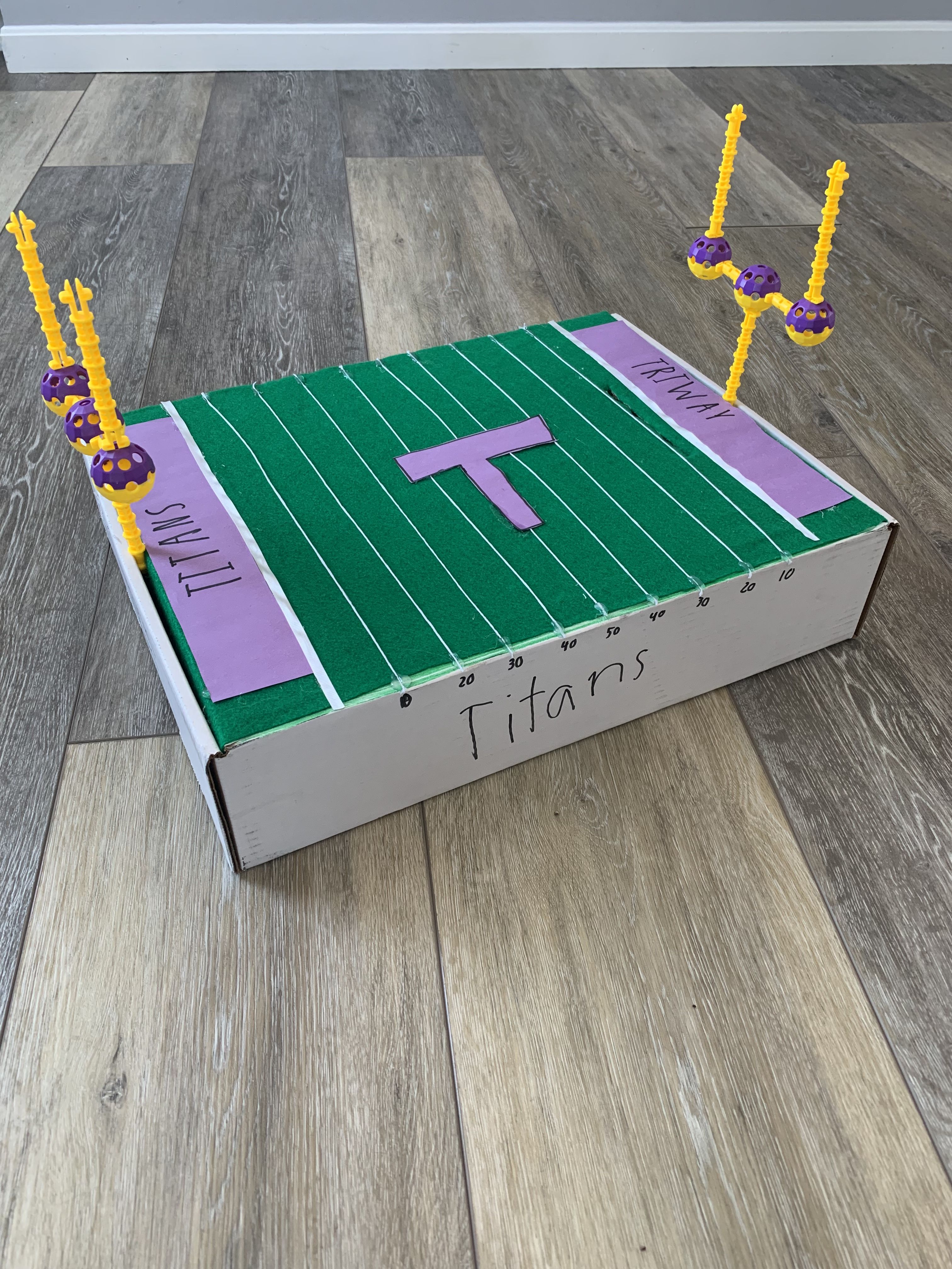 Football Field Valentine Box For Boys