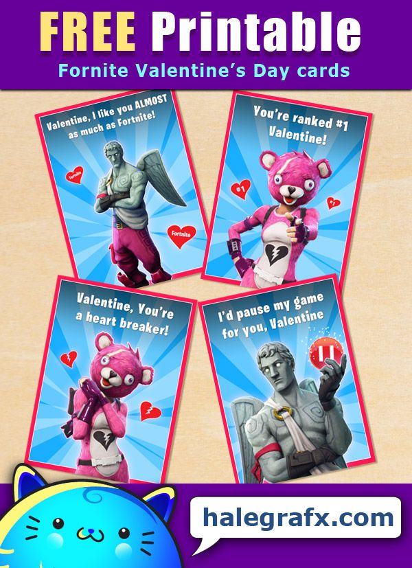 Fortnite Valentines Cards Free Printable It Is A Keeper