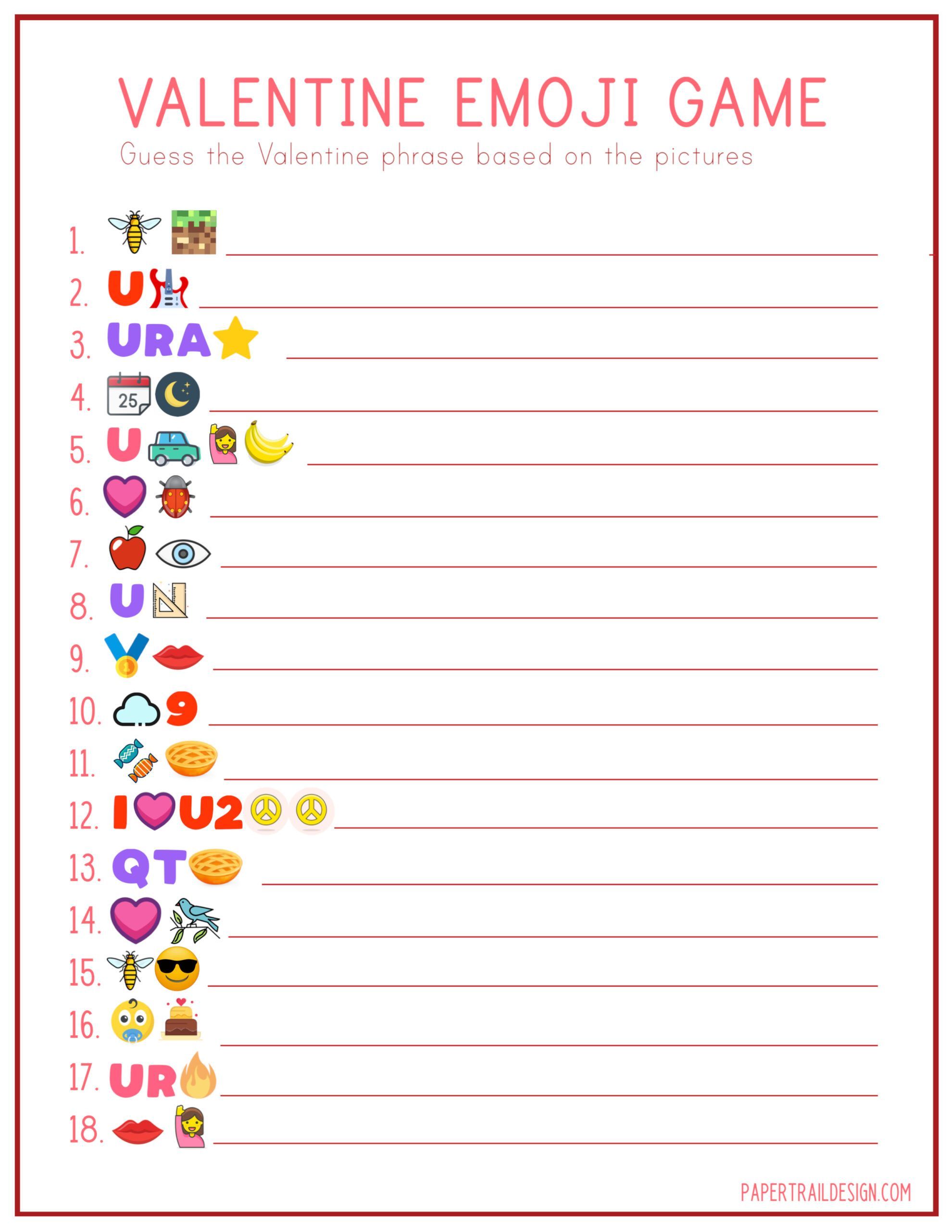 Free Emoji Valentine Printables 24 7 Moms