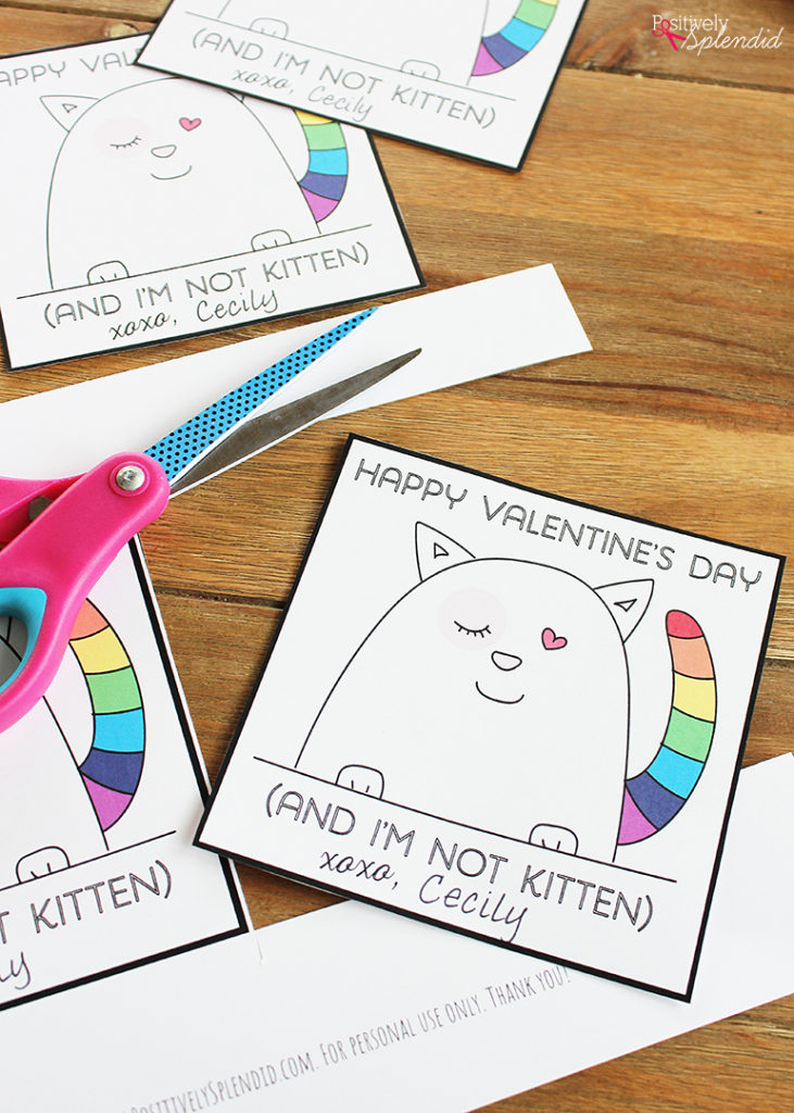 Free Printable Kitten Valentines Printable Valentines Cards Kitten