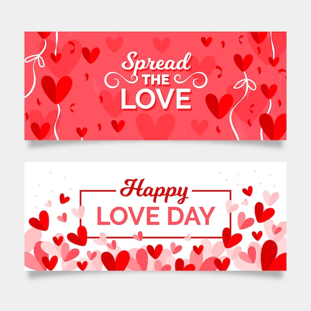 Free Vector Romantic Valentine S Day Banners