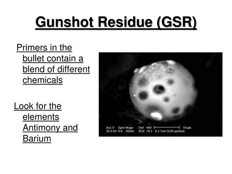 Guide To Understanding Gunpowder Residue Evidence