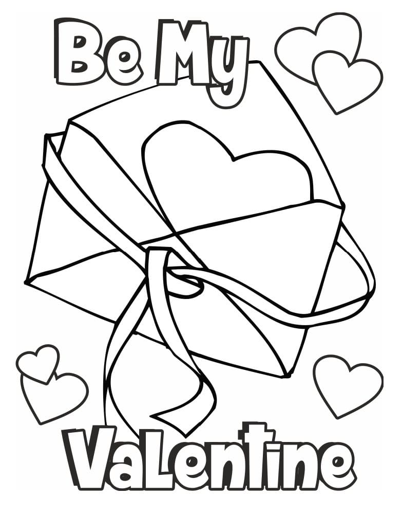 Happy Valentine S Day Card Coloring Page Free Printable Coloring Pages