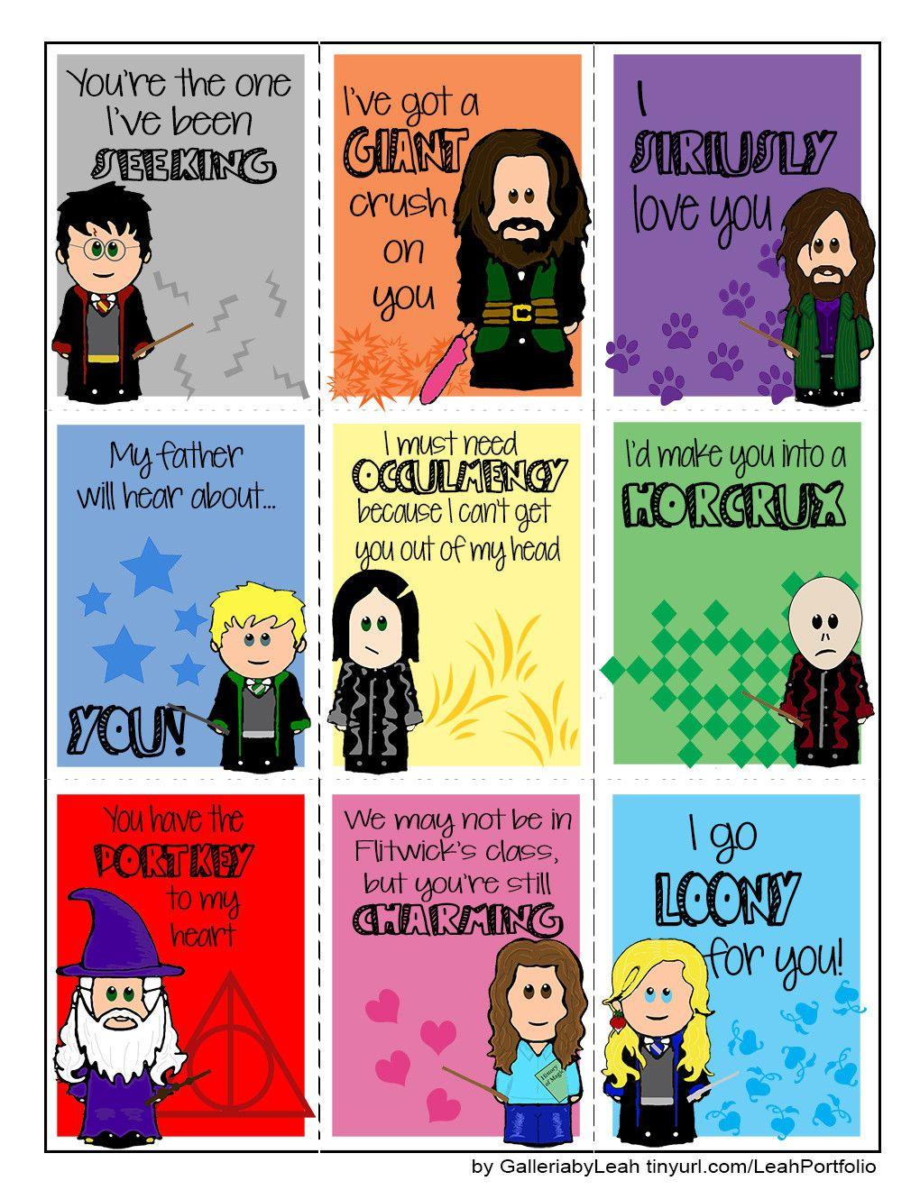 Harry Potter Valentines Cards