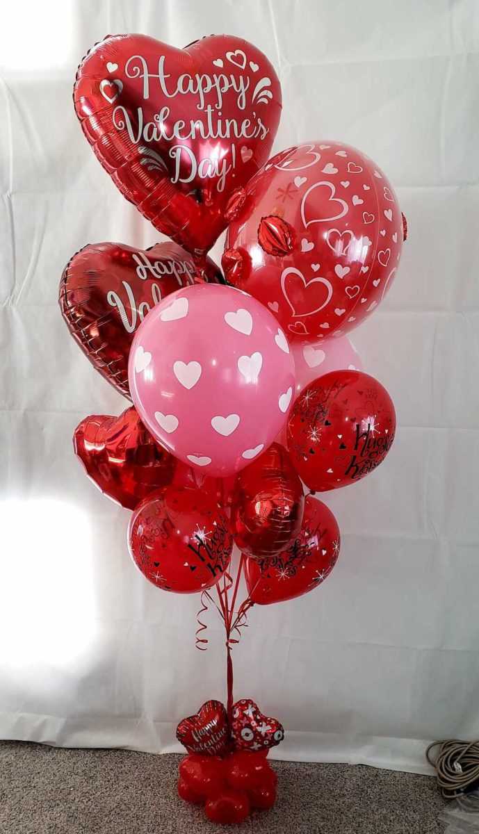 Heart And Flower Balloon Bouquet Valentines Balloons Bouquet Balloon