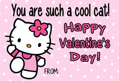 Hello Kitty Valentine Card Cat Valentine Hello Kitty Valentines Cards