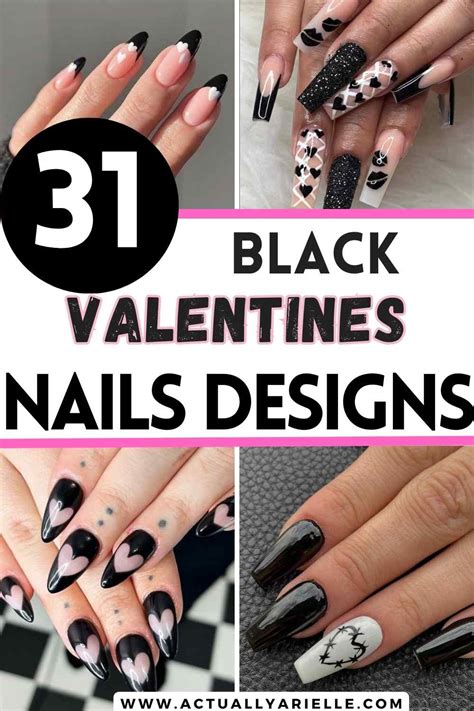 How To Achieve Edgy Black Valentine’s Nails