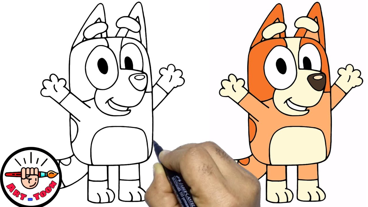 How To Draw Trixie Heeler From Bluey Bluey Step By Step