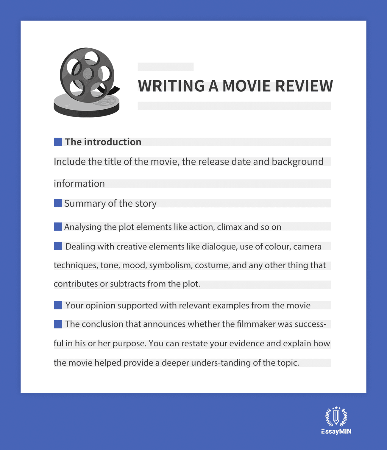 How To Write A Movie Review The Complete Guide Essaymin