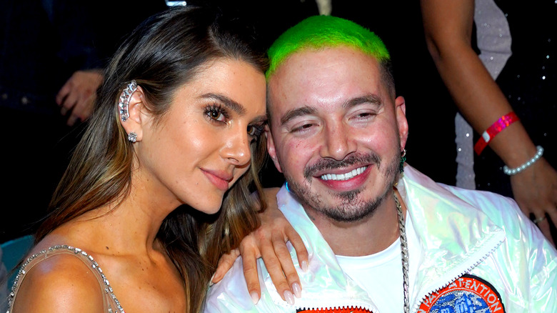 J Balvin And His Girlfriend Valentina Ferrer Dress Up For Louis Vuitton Men S Show In Classy Slingbacks And Black Shoes