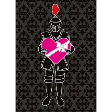 Knight Holds Heart A Press Valentine S Day Card Papercards Com