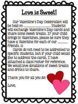 Letter To Parent For Valentine S Day By Tammy Ciotti Tpt