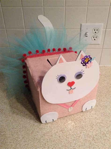 Morgan S Kitty Cat Valentine Mailbox Felt With Foam Girls Valentines