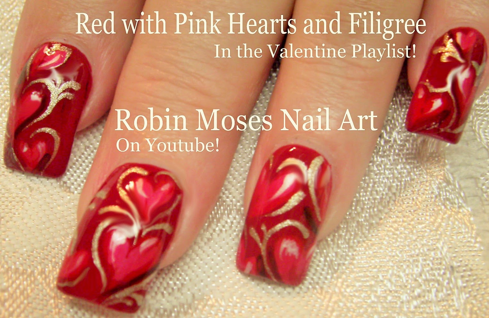 Nail Art By Robin Moses Valentine Nails Valentine S Day Nails