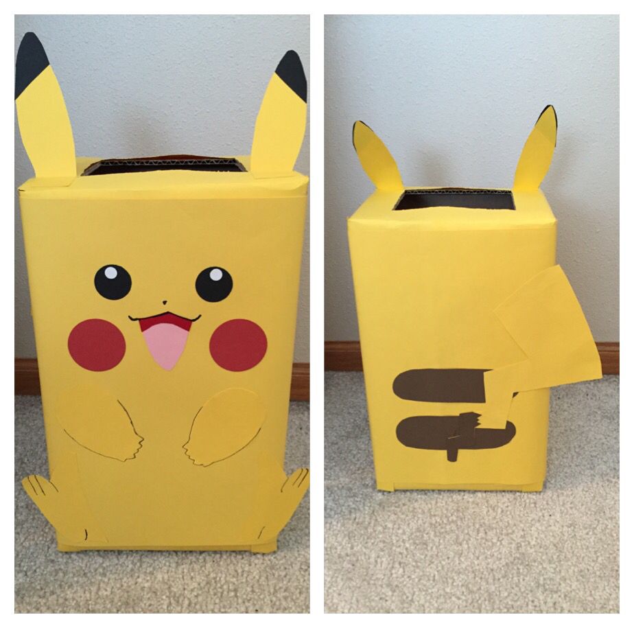 Pikachu Valentine Box Valentines Diy Valentines Cards Valentine Crafts