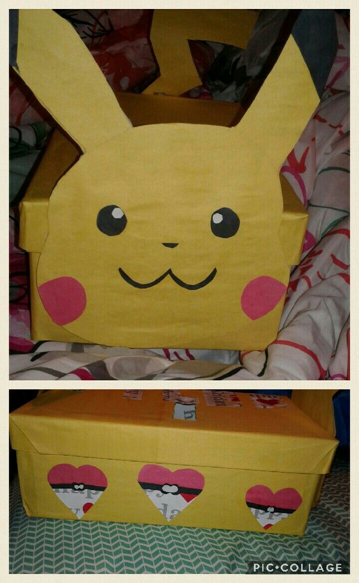 Pikachu Valentine S Box With Heart Shaped Pokeballs Pikachu Valentine