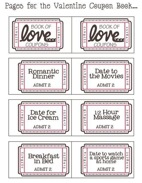 Pin By Janet Norton On It Amp 39 S This Time Of Year Again Valentines Coupon Book Valentines