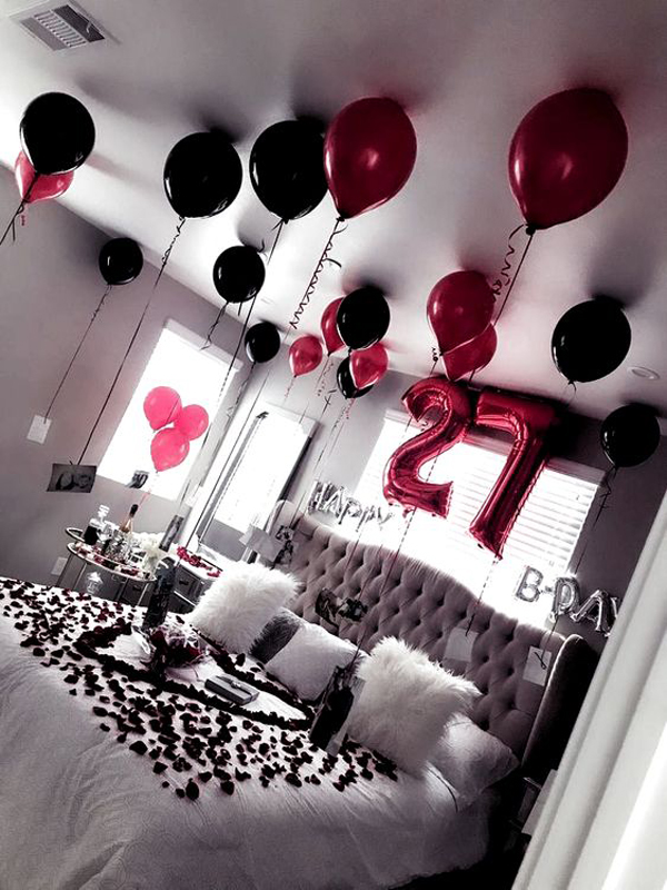 Pin By Leticia Montoya On Valentines Bedroom Romantic Surprise Birthday Surprise Party