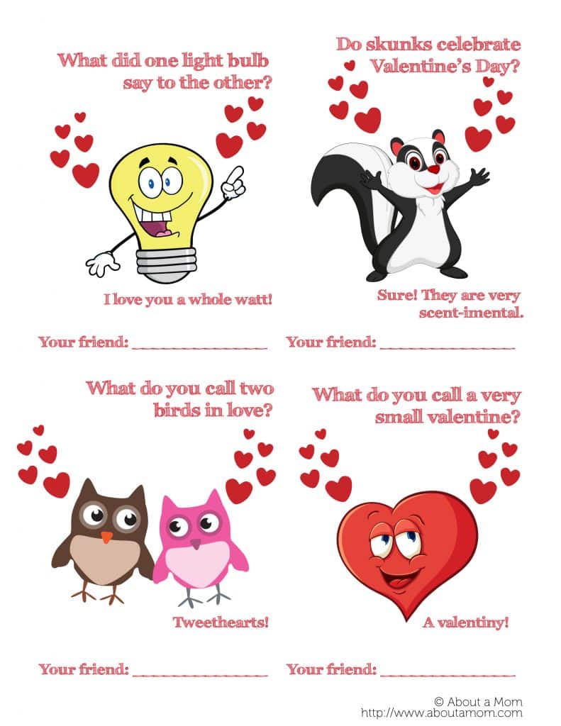 Printable Funny Valentine S Day Cards About A Mom Valentine Jokes