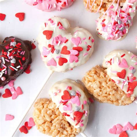 Rice Krispie Valentine Lollipops Foodiecrush Rice Krispies Foodie