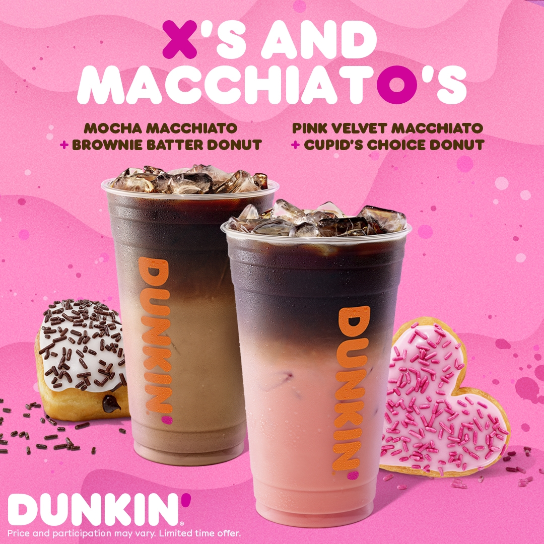 Share The Love With Pink Drinks Heart Shaped Donuts From Dunkin