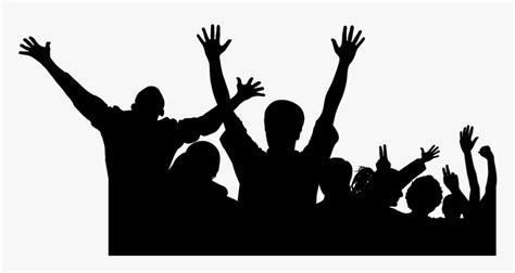 Silhouette Transparent Photo Transparent Background Cheering Crowd Gif Transparent Hd Png