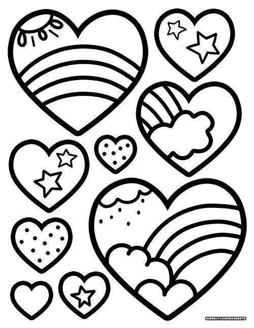 Simple Heart Coloring Pages At Getdrawings Free Download